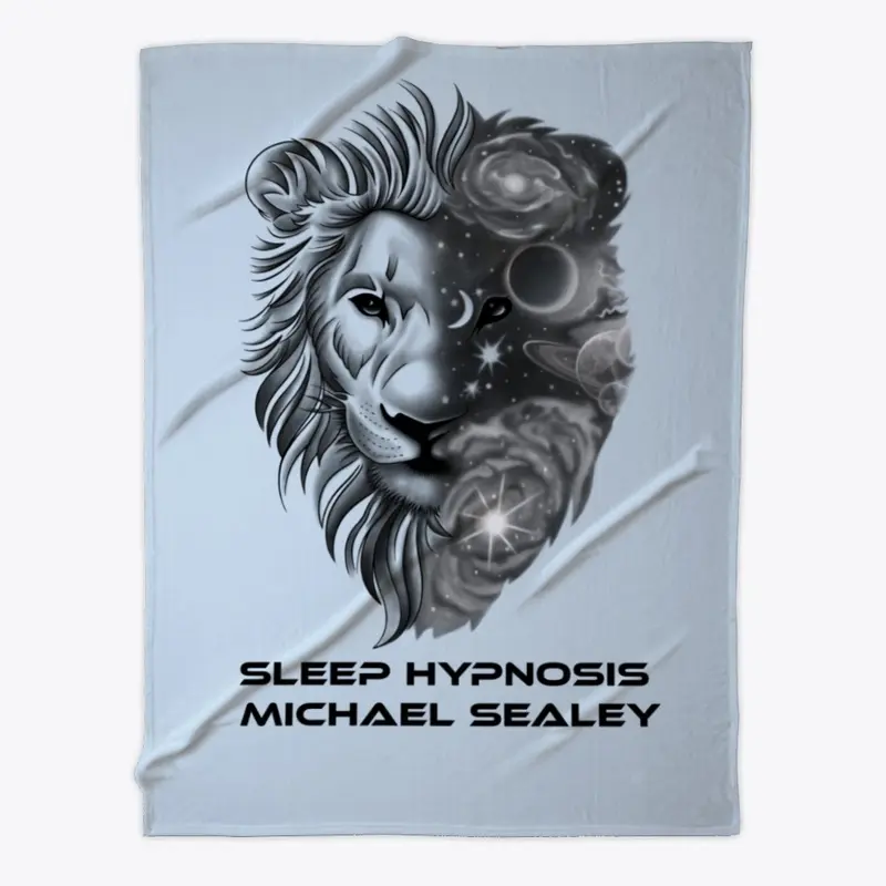 Cosmic Lion Hypnosis Fleece Blanket